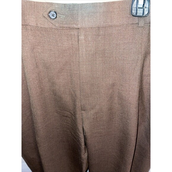 Brooks Brothers Saxxon Men’s Dress Pants Size 34x29 Brown Business Formal Party - Picture 3 of 12